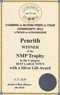 Penrith winner of NMP Trophy at Cumbria in Bloom 2012